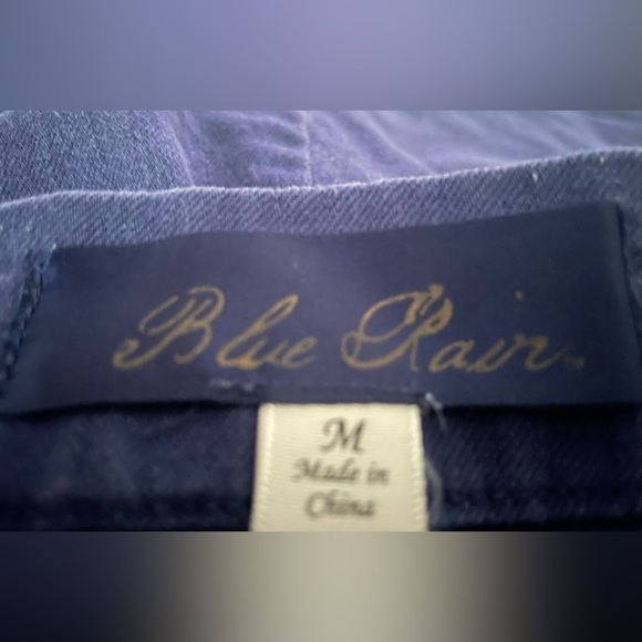 Blue Rain Women's Scallop Hem Shorts Mid Rise Chino Royal Blue Size medium - Picture 4 of 6